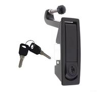 Zinc Alloy Electrical Cabinet Flat Bounce Lock with Key Designed for RV Trunk Doors Industrial Cabinets and Secure Storage Solutions (Black #1)