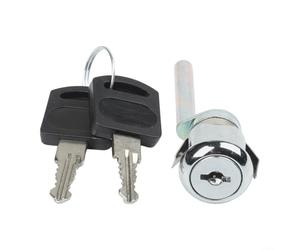 Zinc Alloy File Cabinet Central Lock with Door Lock Rod, Triple Lock System and Two Keys, for Added Security in Office Furniture(Long)