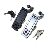 Zinc Alloy Flat Lock Industrial Electrical Machinery Equipment Box Door Pressure Spring Lock 1Pcs(Black Unlocked)