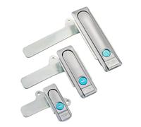 Zinc Alloy Flat Press Type Spring Lock Machine Equipment Box Cabinet Body Flat Door Lock 1Pcs(Small)