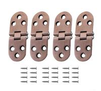 Zinc Alloy Flip Hinge 4 Pack Heavy Duty Folding Table Hinge for Cabinet Door - Rust Resistant Butterfly Joint 78mm Silver(Red)