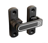 Zinc Alloy Flip Latch Lock with Adjustable Height for Swinging and Sliding Doors Supporting Both 90 Degree and 180 Degree Mounting (Black+Luminous)
