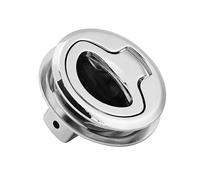 Zinc Alloy Flush Pull Hatch Latch, 1.5 inch, Silver, Slam Latch for RV Marine Boat