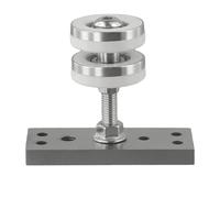 Zinc Alloy Folding Hanging Wheel for Wooden Sliding Door Screen Rail Hardware, Silent Nylon Pulley with 35kg/70kg Load Capacity, 10x5cm Silver