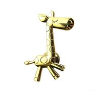 Zinc Alloy Furniture Handle Giraffe Shape Cabinet Door Knob with Resistant Multi Layer Plating Suitable for Children (Gold)