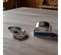 Zinc Alloy Glass Cabinet Hinge with Spring Mechanism for Smooth Self Closing Doors Suitable for 6mm and 8mm Thickness Glass (A)