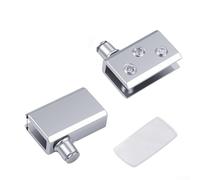 Zinc Alloy Glass Cabinet Hinge with Spring Mechanism for Smooth Self Closing Doors Suitable for 6mm and 8mm Thickness Glass (C)