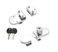 Zinc Alloy Glass Door Lock for Display Cabinets Secure Your Treasures with Unique Key Feature (Silver)