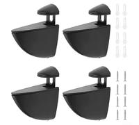 Zinc Alloy Glass Shelf Support Brackets 4-Piece Compatible with Varying Glass For thickness Including 2-8mm 2-17mm and 2-21mm for Real-World Use (L（2-21mm）)
