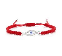Zinc Alloy Hand Red String Adjustable Bracelet Women Evil Eye Rope Handmade Tibetan Buddhist DIY , 19cm, Stone, Agate