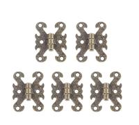 Zinc Alloy Hinges 5pcs Retro for Jewelry Box and Cabinet Lids
