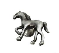 Zinc Alloy Horse Knobs for Kids Cabinets Charming Furniture Handles for Young Ones (Ancient tin)