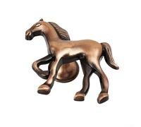 Zinc Alloy Horse Knobs for Kids Cabinets Charming Furniture Handles for Young Ones (Red Bronze)