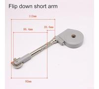 Zinc Alloy Hydraulic Soft Close Cabinet Hinge for Flip-Up Lids, Adjustable 90°-105° Opening Angle, Left/Right Mount, for Wooden Chests & STO(FLIP Down-Short)