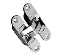 Zinc Alloy Invisible Door Hinge Cross Folding Hinge, Left Open Concealed 9.5x2.3cm for Cabinet Furniture