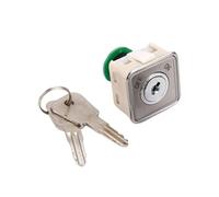 Zinc Alloy Key Switch Elevator Key Lock, 32.8mm CK2912 Base Station Lock with 2 Keys for Construction and Machinery