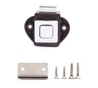 Zinc Alloy Keyless Catches Locks Push Button Latches Locking Push Compartment with Mounting Accessories 20mm Cupboard Locks Keyless Knobs Screws Adults