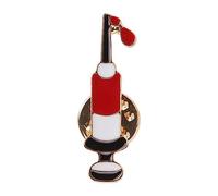 Zinc Alloy Lapel Medical Brooch Pin Red Crystal Zircon Drop-shaped Fashion Gold Badge Jewelry For Doctor Classic Starts Book Series Sawyer
