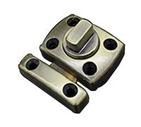 Zinc Alloy Latch Rotate Bolt, Bronze Security Slide Lock Latch Bolt for Door Cupboard Drawer, Internal Door Lock, 66x53mm, 1 Pcs