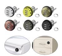 Zinc Alloy Locker with 3 Digit Code for Safeguarding Items in Tight Spaces (Gold)