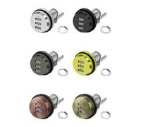 Zinc Alloy Locker with 3 Digit Code for Safeguarding Items in Tight Spaces (Red Bronze)