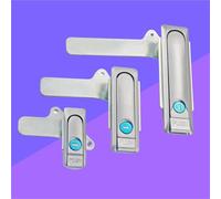 Zinc Alloy Machine Equipment Cabinet Flat Handle Lock Press Type Spring Loaded Slam Lock 1Pcs(XG092-001-2)
