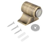Zinc Alloy Magnetic Door Stopper, Home Door Stop Catch, Bronze with Triangle Base - Strong Magnet Suction, Noise Reduction Spring, Easy Installation (Bronze)