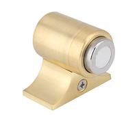 Zinc Alloy Magnetic Door Stopper, Home Door Stop Catch, Bronze with Triangle Base - Strong Magnet Suction, Noise Reduction Spring, Easy Installation (Brass Color)