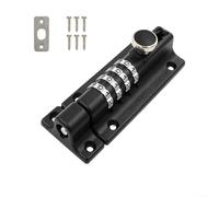 Zinc Alloy Mechanical Digital Lock Anti-Theft Bolt Password Door Lock for Wooden Doors Cabinets Keyless Combination Security Hardware Easy Install 122x48x40mm(Black)