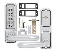 Zinc Alloy Mechanical Password Keypad Lock, Keyless Door Lock for Office Interior Wooden Doors, 1-11 Digit Combination Digital Entry Lock with Steel Lock