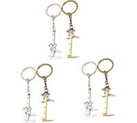Zinc Alloy Mini Vernier Caliper Keychain, Portable Precision Measuring Tool, Student DIY Jewelry Handmade Model Dial Caliper Pendant