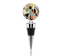 Zinc Alloy Modern Art Cat Wine Stopper Sealing Wine Bottle Stopper Reusable Beverage Preserver Decorations Wine Cork Plug for Party Holiday Wedding Camping Bar