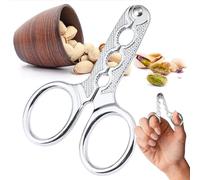 Zinc Alloy Multi-Functional Nut Cracker, Three-Hole Sheller for Pistachios, Pine Nuts, and Sunflower Seeds - Non-Slip, Effortless, Removes Kernels Intact, a Must-Have for The Kitchen and Office