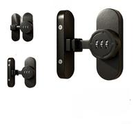 Zinc Alloy Password Door Lock, Keyless Sliding Security Latch with Night Glow, No Drill Installation for 90/180 Degree Doors, Home & Office for ACCESS Control(A)
