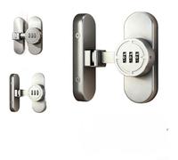 Zinc Alloy Password Door Lock, Keyless Sliding Security Latch with Night Glow, No Drill Installation for 90/180 Degree Doors, Home & Office for ACCESS Control(B)