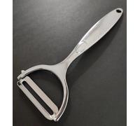 [Zinc Alloy Peeler] Flat/Serrated Double Blade - Bud Eye Design, Mirror Polished, Comfortable Handle, Three Colors Optional (Steel/Green/Black)