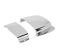 Zinc Alloy Pickup Bridge Cover Set for Electric Bass Guitar with Protective Bass Bridge Cover & Decal - for Jazz & Telecaster, in Chrome Finish (Silver)