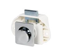 Zinc Alloy Press Drawer Lock Chrome Color Hanging Handle Hardware Cabinet Door Accessories 1Pcs(PA112Z-WCChromeBrown)