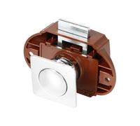Zinc Alloy Press Drawer Lock Chrome Color Hanging Handle Hardware Cabinet Door Accessories 1Pcs(PA112Z-BCChromeBrown)