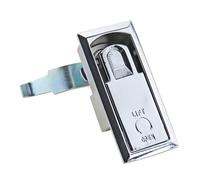 Zinc Alloy Press Rotating Flat Lock Industrial Equipment Cabinet Door Lock 1Pcs(Chrome Flash)