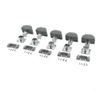 Zinc Alloy Push Button Catch Lock for Cupboard Door, 5-Pack with Mounting Accessories, for, Camper, Caravan, Boat and Yacht Cabinet Latch Knob(Chrome)