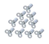 Zinc Alloy Radiator Bleeding Key Square Air Valve Tool 10 Pcs 5x5mm | Silver Lightweight Design, Easy Storage, for Plumbers and Maintenance Staff Accessing Heater Boxes or Utility Cupboard