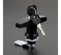 Zinc Alloy Rear Fixing T Handle Lock with Keys Suitable for Tool Boxes Garage Doors Trailer Caravans Industrial Cabinets