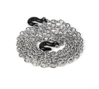 Zinc Alloy Recovery Chain Set for Axial SCX10 90046 | High-strength metal construction, zinc alloy material, silver and black finish, for rough terrain