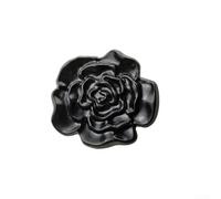 Zinc Alloy Rose Design Furniture Handle Child Safe Cabinet Knob for Kids Room Decor and Independence (Black)