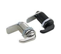 Zinc Alloy Rotary Cylinder Lock Handle Type Latch Lock for Switch Cabinet Door 1Pcs(Black)
