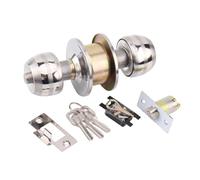 Zinc Alloy Rotating Round Door Knob Set, Handle Knobs, Knob Set, Entrance Lock Inner Handles, Durable Shaped Entrance Lock with Keys, Door Knob Inner Handles