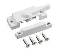 Zinc Alloy Sash Lock with Cam Hook and Anti-Studs for Secure Sliding Casement and Double Hung Window, White(Left)