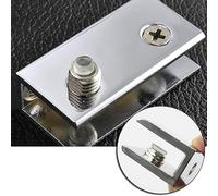 Zinc Alloy Shower Glass Clamps, 2-Pack Adjustable Holder Brackets for 8-12mm Tempered Glass, Bathroom or Office Partition Use