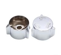 Zinc Alloy Shower Handle Replacement with Three-Level Adjustment Wheel and Mixing Valve for Bathroom or Laundry, Silver, 2 Pack